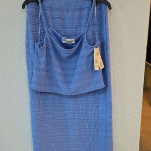 No Boundaries Ruffle Blue Cami And Maxi Skirt Set Size M